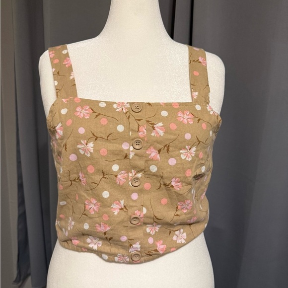 BP. Floral Smocked Crop Cami Size 1X - NWT - Picture 2 of 5